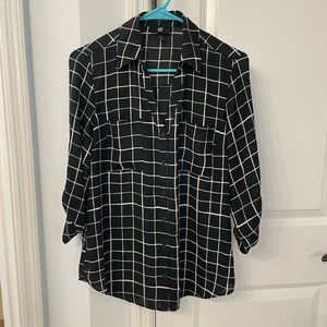 Zbyer 3/4 roll up sleeve dress shirt. Sz med